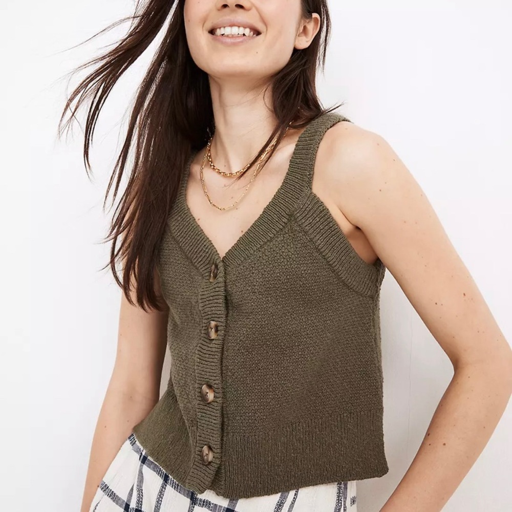 Madewell Wakefield Button-Front Sweater Tank